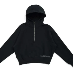 Bodhi & Co RAMO Cotton Care Half Zip - Black &  Natural